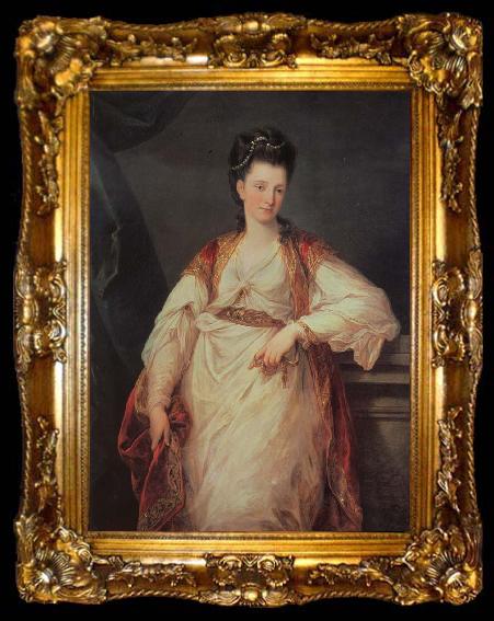 framed  Angelika Kauffmann Bildnis Miss Mosley Fruhe 1770er-Jahre, ta009-2